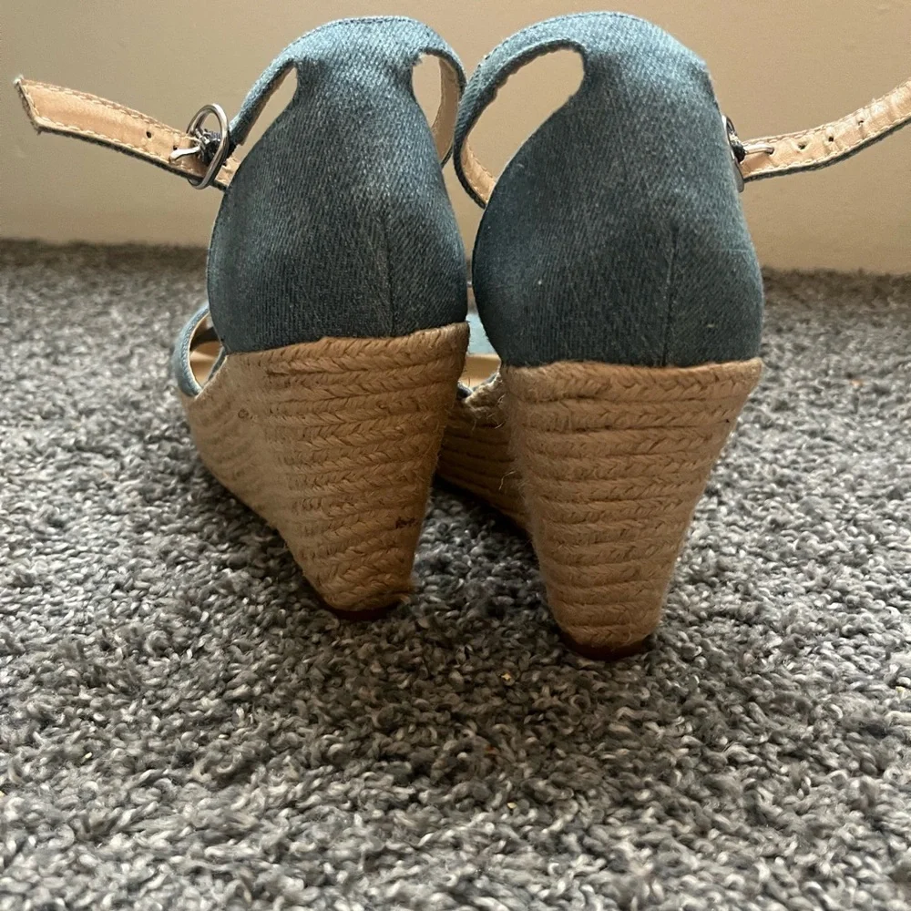 Women's Denim Wedge Sandals